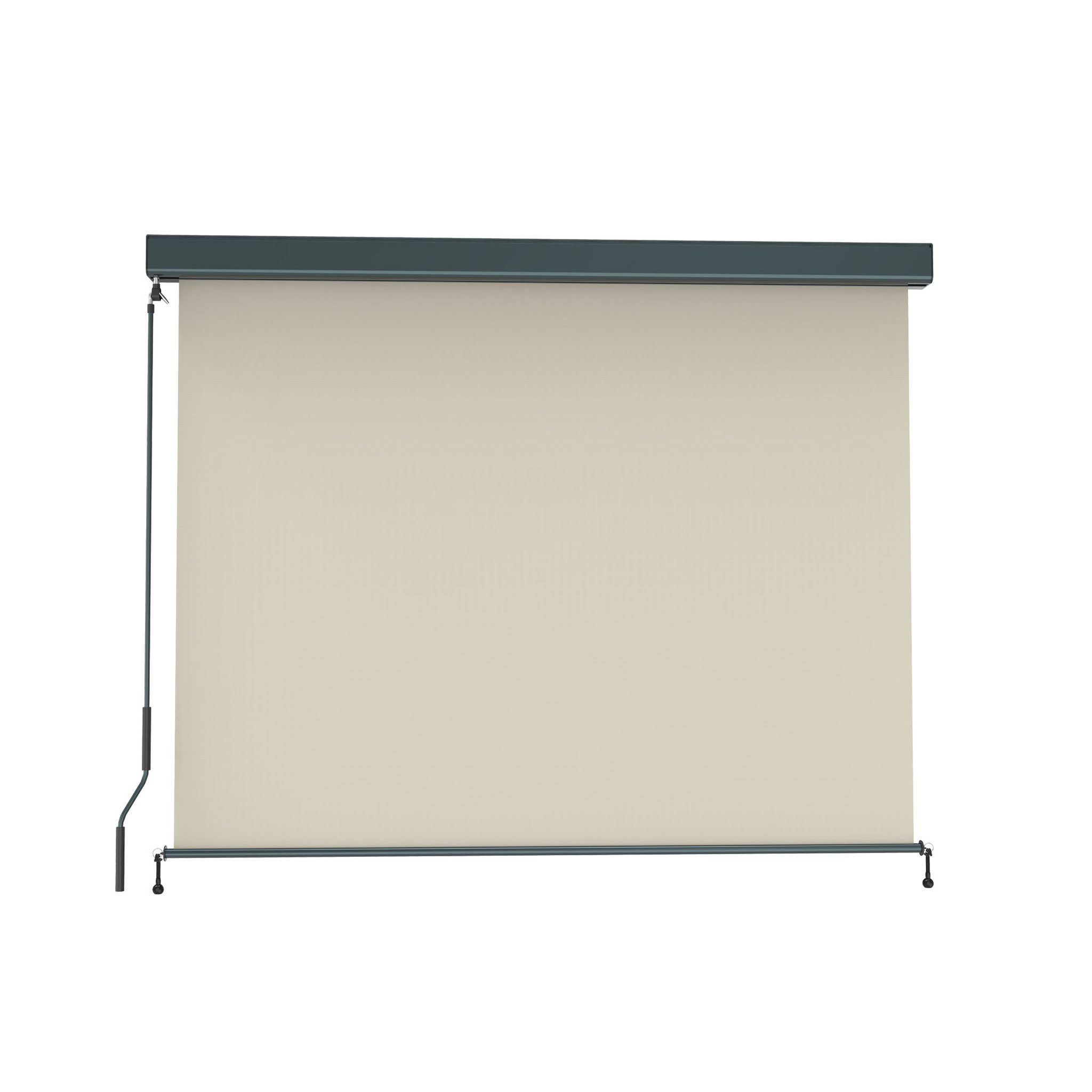 paramondo Senkrechtmarkise Senkrechtmarkise 140x250cm mit Kassette Sichtschutz Anthrazit Beige Alu Kassette, UV Schutz 30+, windstabil, manuell
