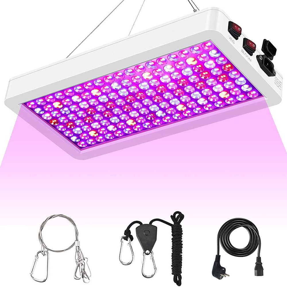 Lapalife Pflanzenlampe Vollspektrum LED Pflanze, Dual-Chip, zwei Schalter hängende Grow Lampe, LED fest integriert, Mit Verstellbare Kette, für Gewächshaus und Zimmerpflanzen