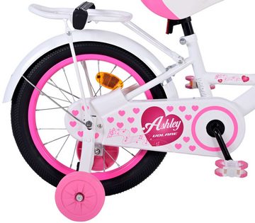 Volare Kinderfahrrad Kinderfahrrad Ashley Fahrrad für Mädchen 16 Zoll Kinderrad in Weiß