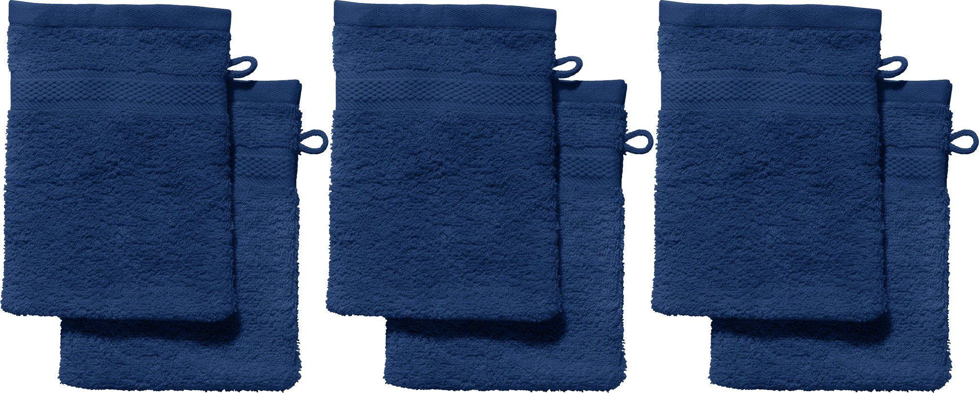 REDBEST Waschhandschuh Waschhandschuh "Chicago" 6er-Pack, Frottier, Walk-Frottier Uni
