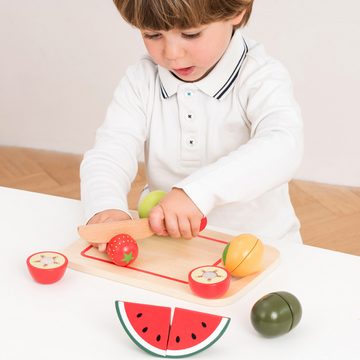 New Classic Toys® Spielzeug-Polizei Einsatzset Früchte schneiden Holzspielzeug mit Holzbrett Kinderküchen-Zubehör