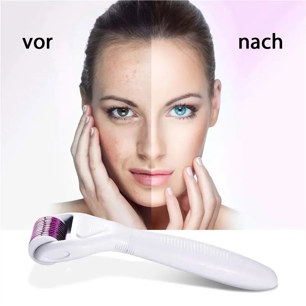 und Körpe Gesicht 6-in-1-Dermaroller-Set Gesichtsmassagegerät TUABUR für