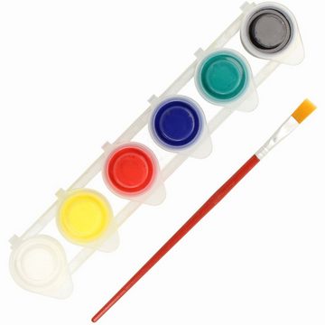 Minadax Lernspielzeug Minadax ART Set 250g Natur-Ton Töpferset 3x fertig Objekte + Farben