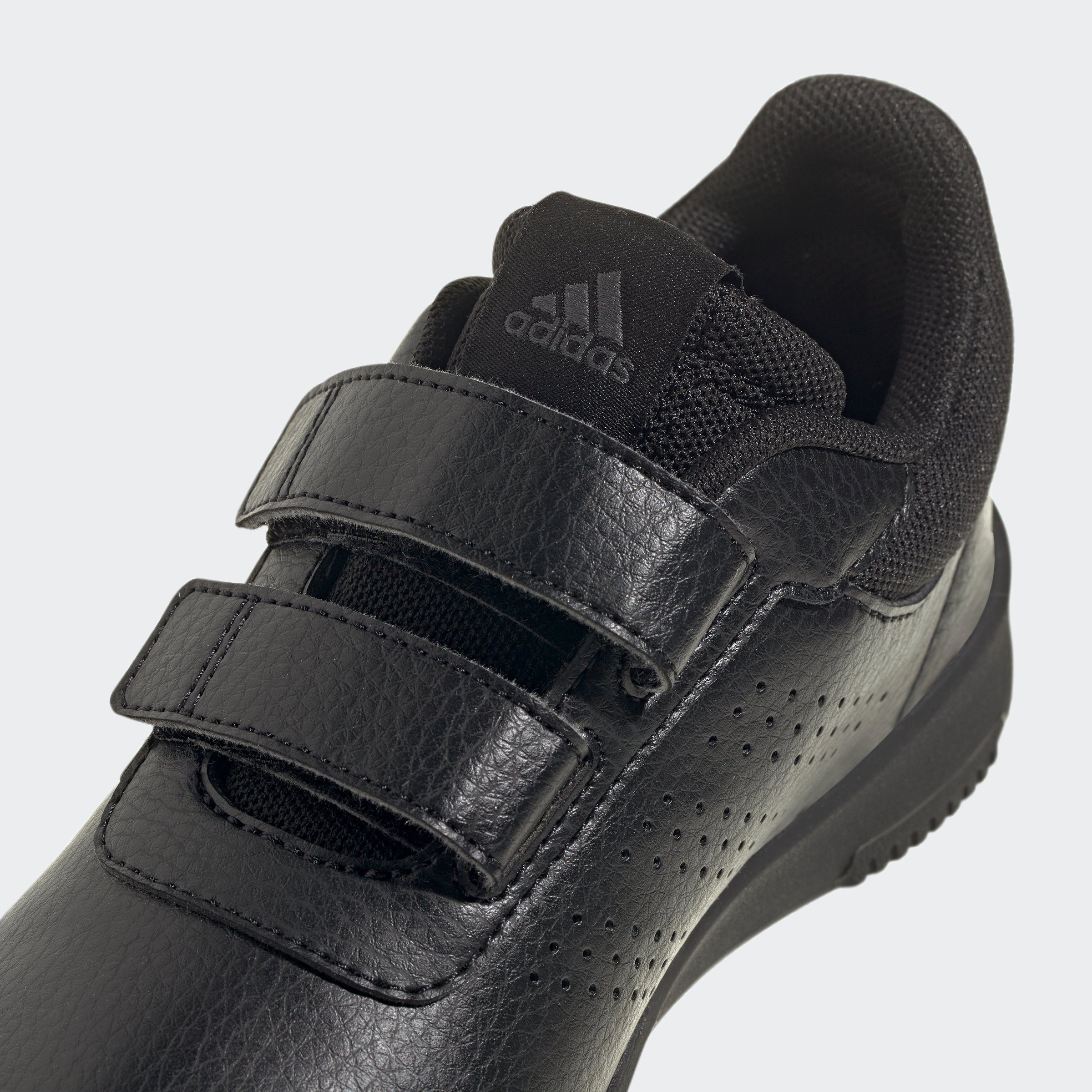 AND TENSAUR Core Grey / Black Black Klettschuh mit Six / adidas LOOP Core HOOK Sportswear Klettverschluss