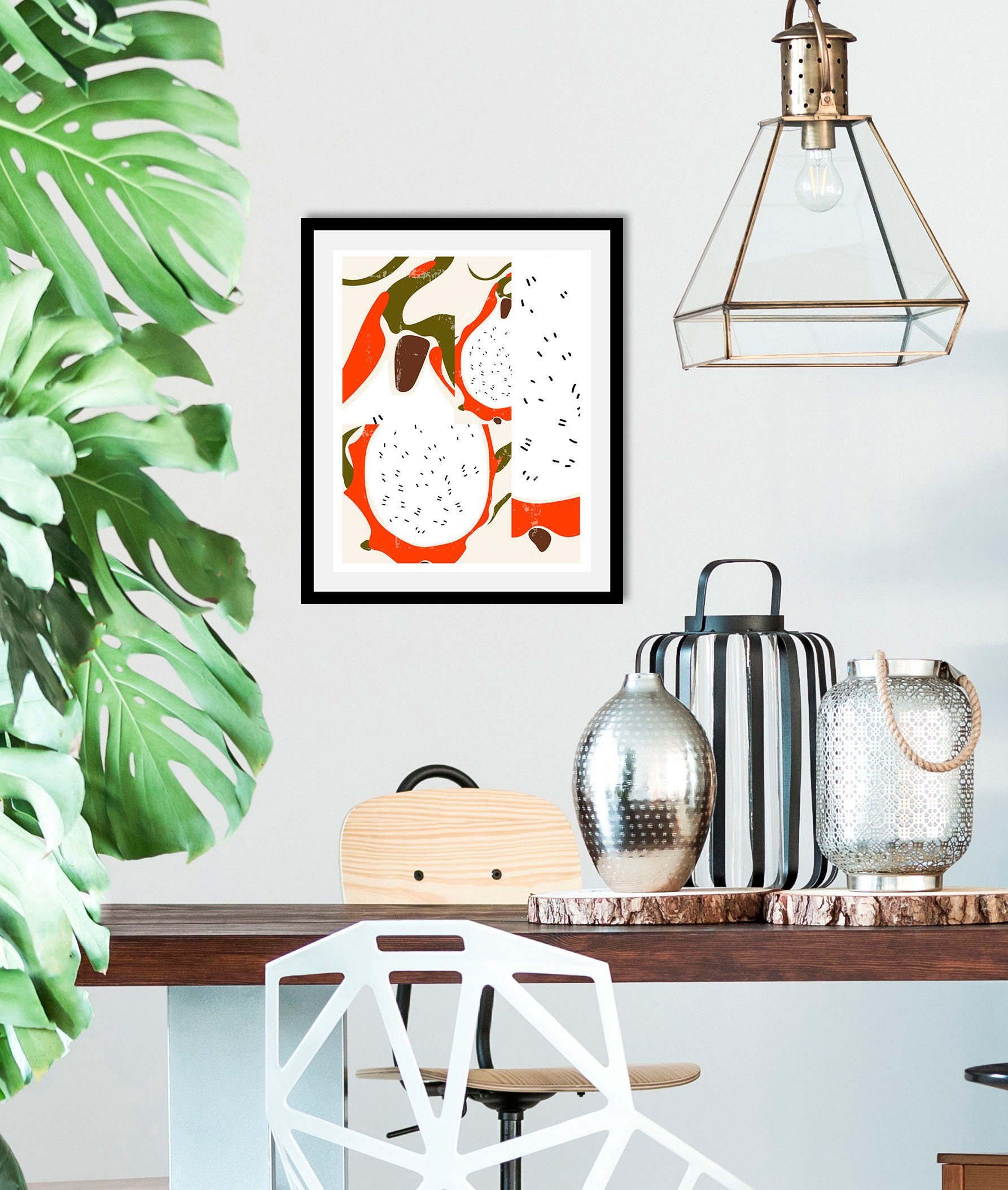 queence Bild Frodo, Abstrakt, Essen, Kunst, Lebensmittel, Obst, Obst Bilder (1 St), gerahmt