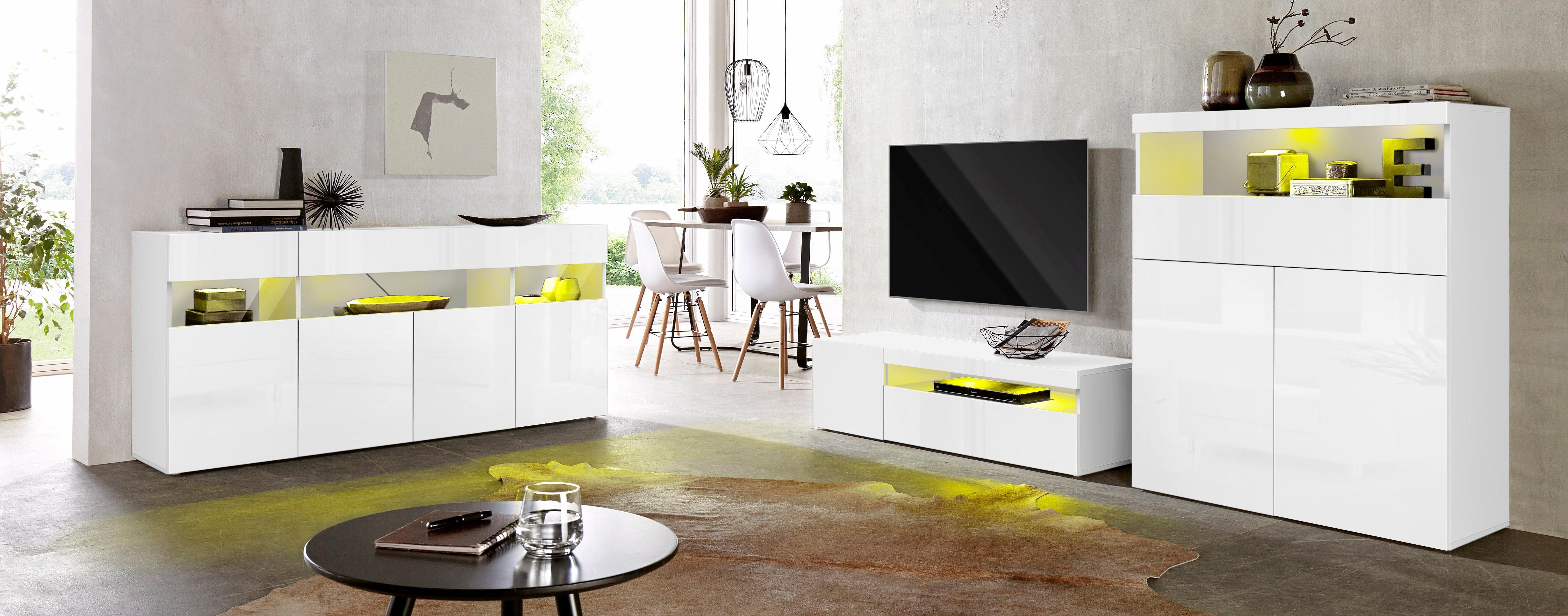 INOSIGN Highboard Schrank, Hochschrank, Hochkommode, mit 2 Türen und 1 Schu günstig online kaufen