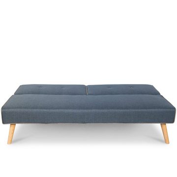 Homestyle4u Schlafsofa Couch Schlafcouch Schlaffunktion, blau