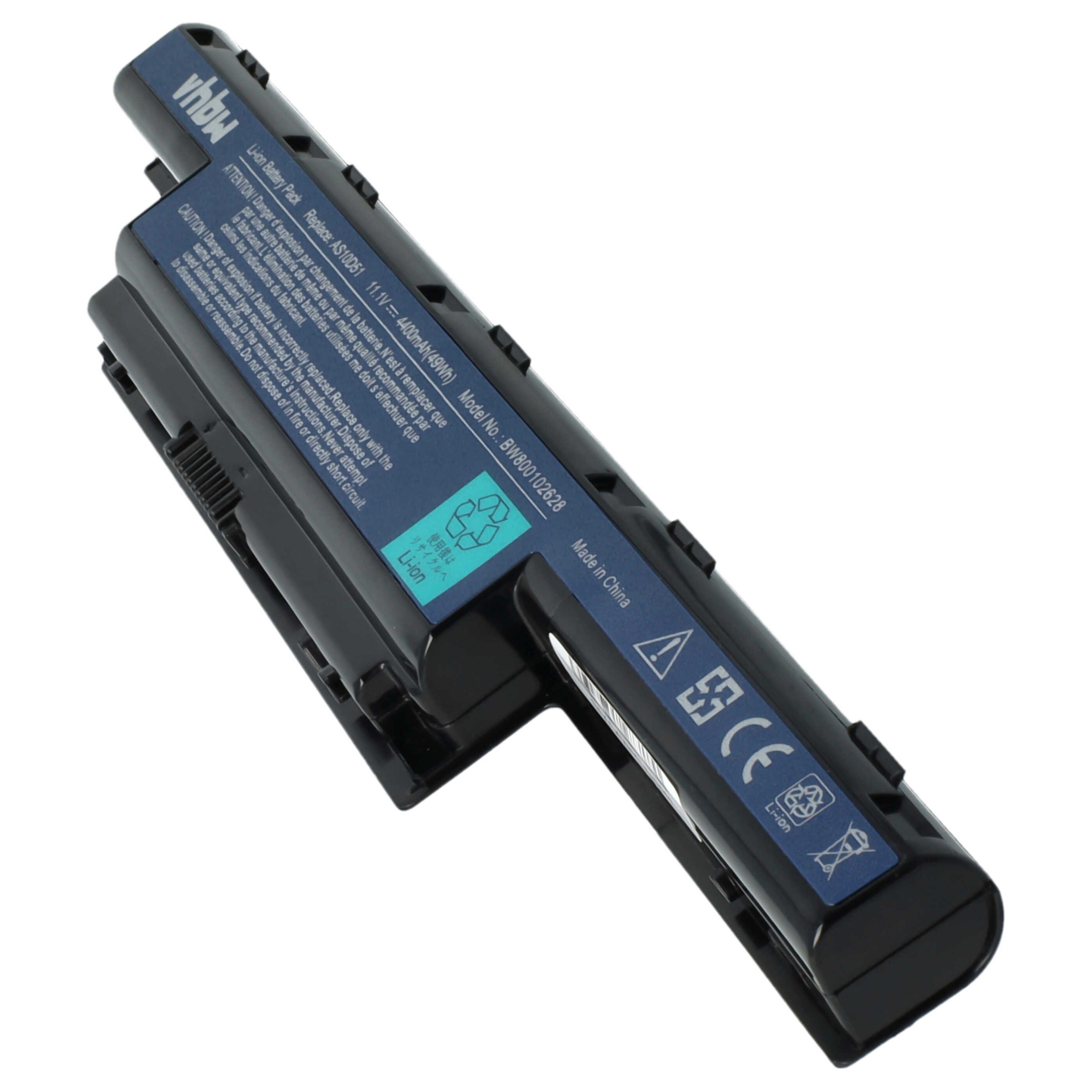vhbw Akku passend für Acer Aspire E1-571G, E1-531G, V3-771G, V3, V3-551G, Laptop-Akku Akku Li-Ion 4400 mAh (11,1 V, 1 St), Leistungsfähiger Austausch-Akku für Notebook, Wiederaufladbar, Jede
