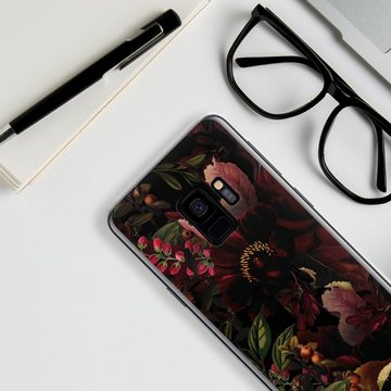 DeinDesign Handyhülle Utart Blumen Wiese Dunkle Blumenwiese, Samsung Galaxy S9 Silikon Hülle Bumper Case Handy Schutzhülle