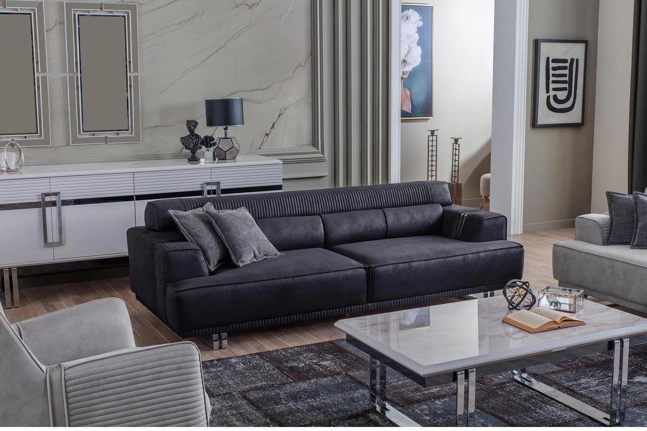 in Möbel 1 Sitzer Luxus Sofa Made Teile, Designer, 3 Europa JVmoebel Weiße 3-Sitzer Modern Wohnzimmer
