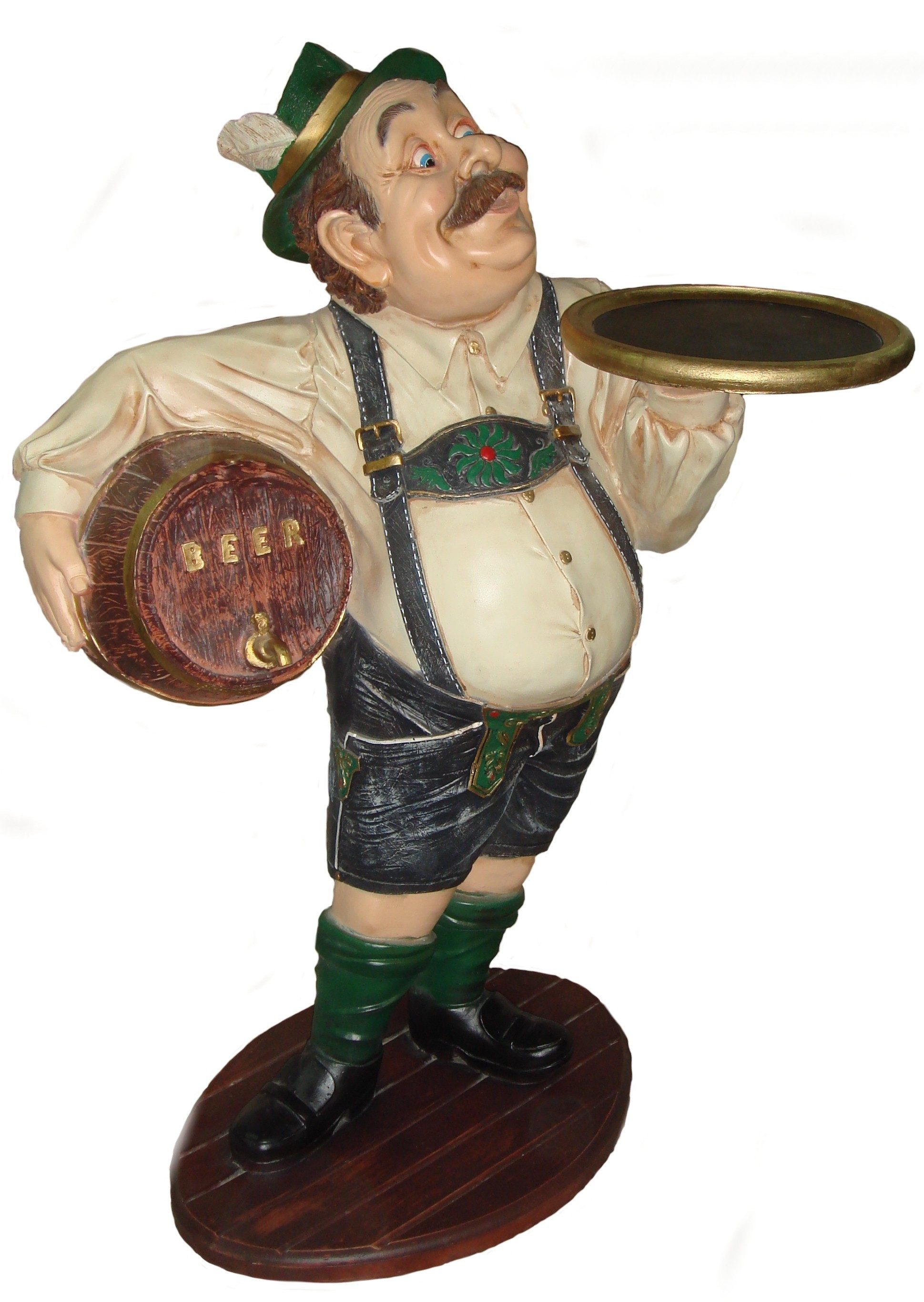 Walt-Deko Dekofigur Alois,bayrischer Wirt mit Tablet 90cm hoch Dekorationsfigur -