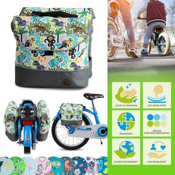 BambiniWelt by Rafael K. Gepäckträgertasche Gepäckträgertasche Fahrradtasche für Kinder z.B. für alle Puky Räder, eingenähte Reflektorstreifen für mehr Sicherheit in der Dämmerung