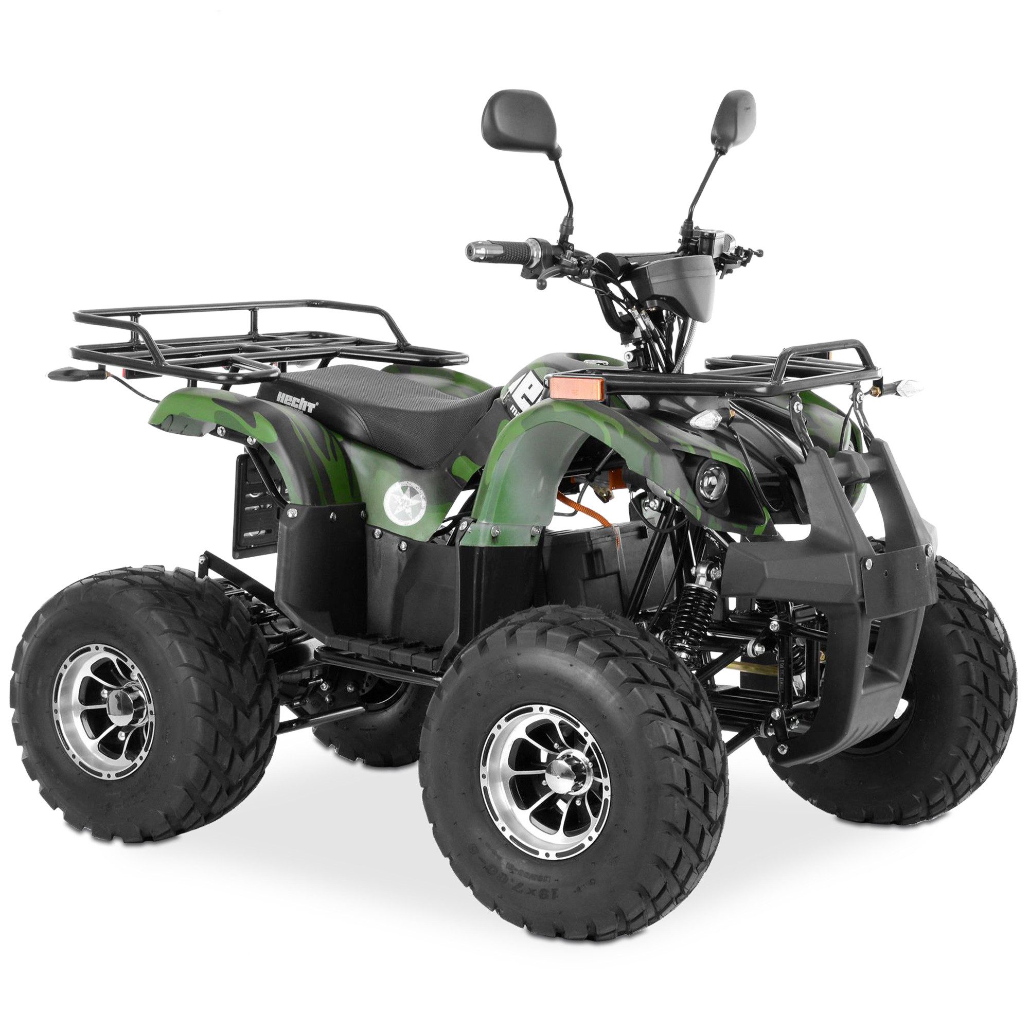 Hecht E-Quad mit Straßenzulassung 56155, 40 km/h, 1200W, 72V/20Ah Akku, 46km Reichweite, Anhängerkupplung