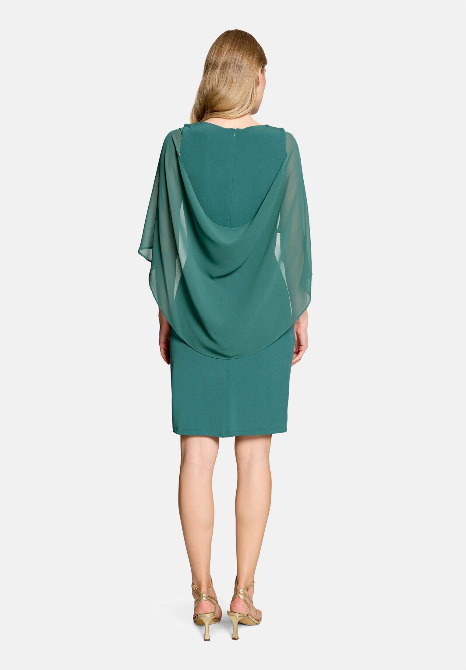Vera Mont Cocktailkleid Damen mit Raffung Materialmix