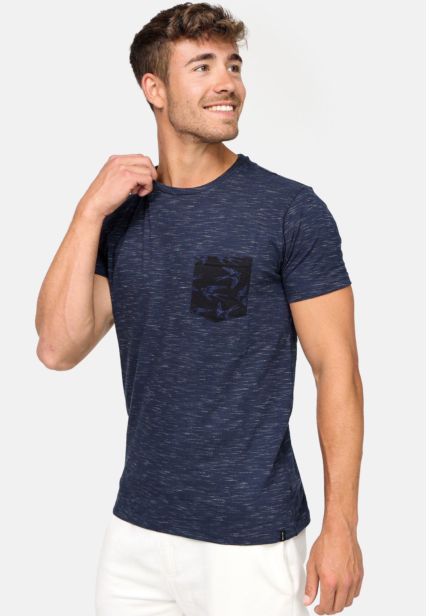 Indicode T-Shirt Blaine Blau