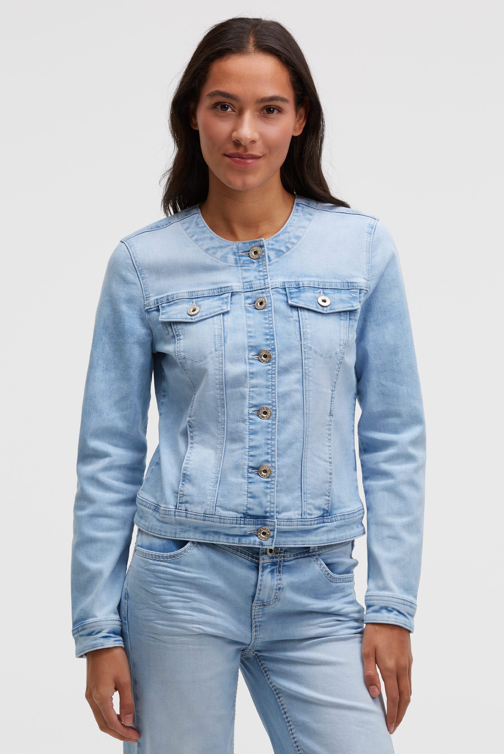 SOCCX Jeansjacke mit Brusttaschen