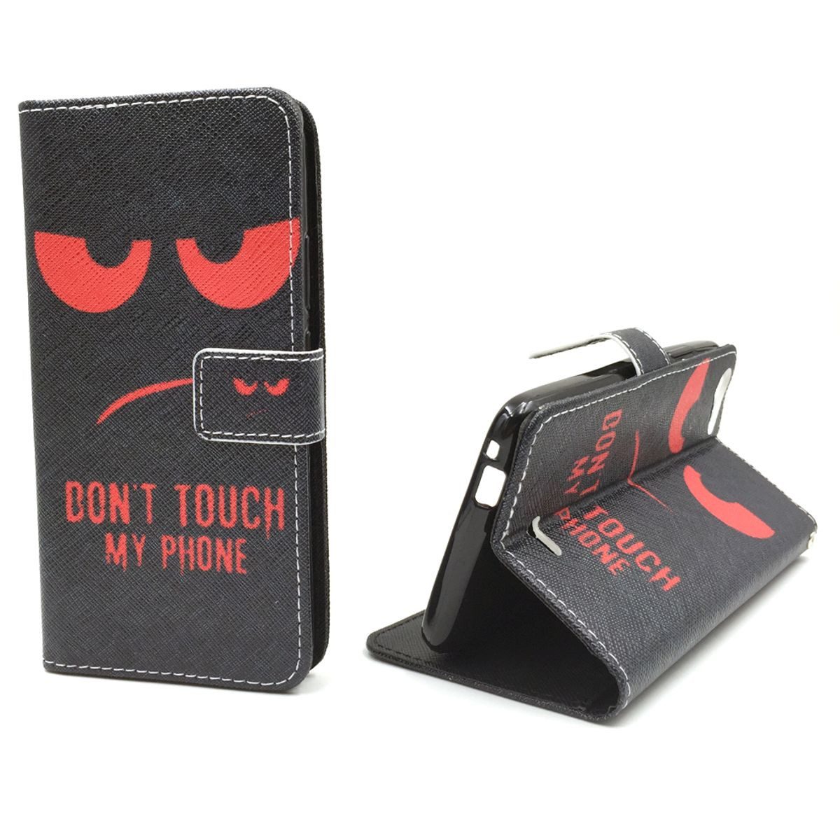 König Design Handyhülle Wiko Rainbow Jam, Wiko Rainbow Jam Handyhülle Bookcover Schwarz