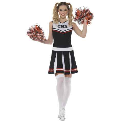 Smiffys Kostüm Cheerleader schwarz, Ein Kostüm zum Jubeln!