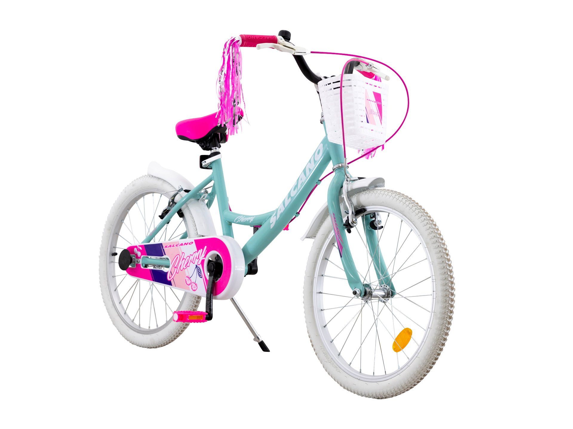 Kinderfahrrad Mädchenfahrrad Bike 20 Zoll Weiß/Pink Kinder Fahrrad Korb 