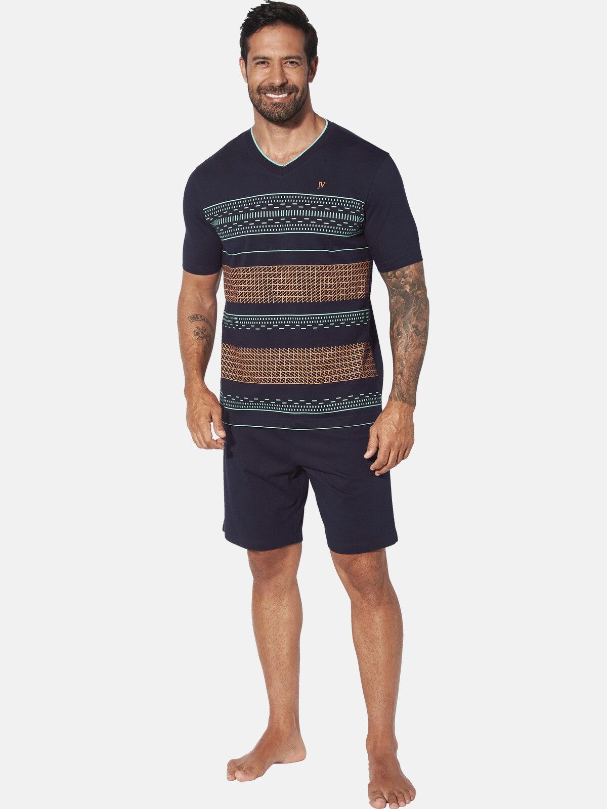 Jan Vanderstorm Shorty RUDEWIN (Set, 2 tlg) mit Streifenmuster
