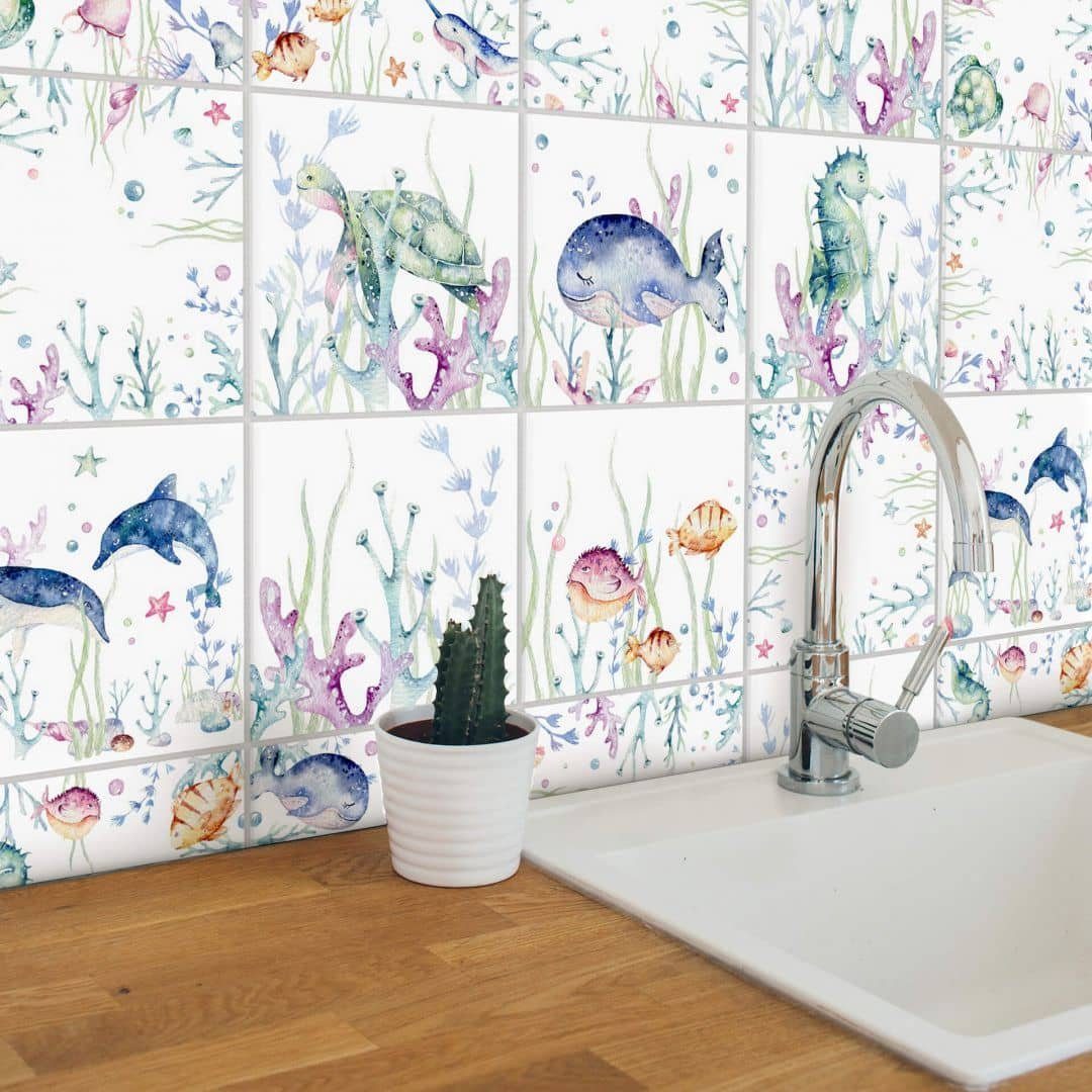 K&L Wall Art Fliesenaufkleber Fliesenaufkleber Set selbstklebend Kvilis Del günstig online kaufen