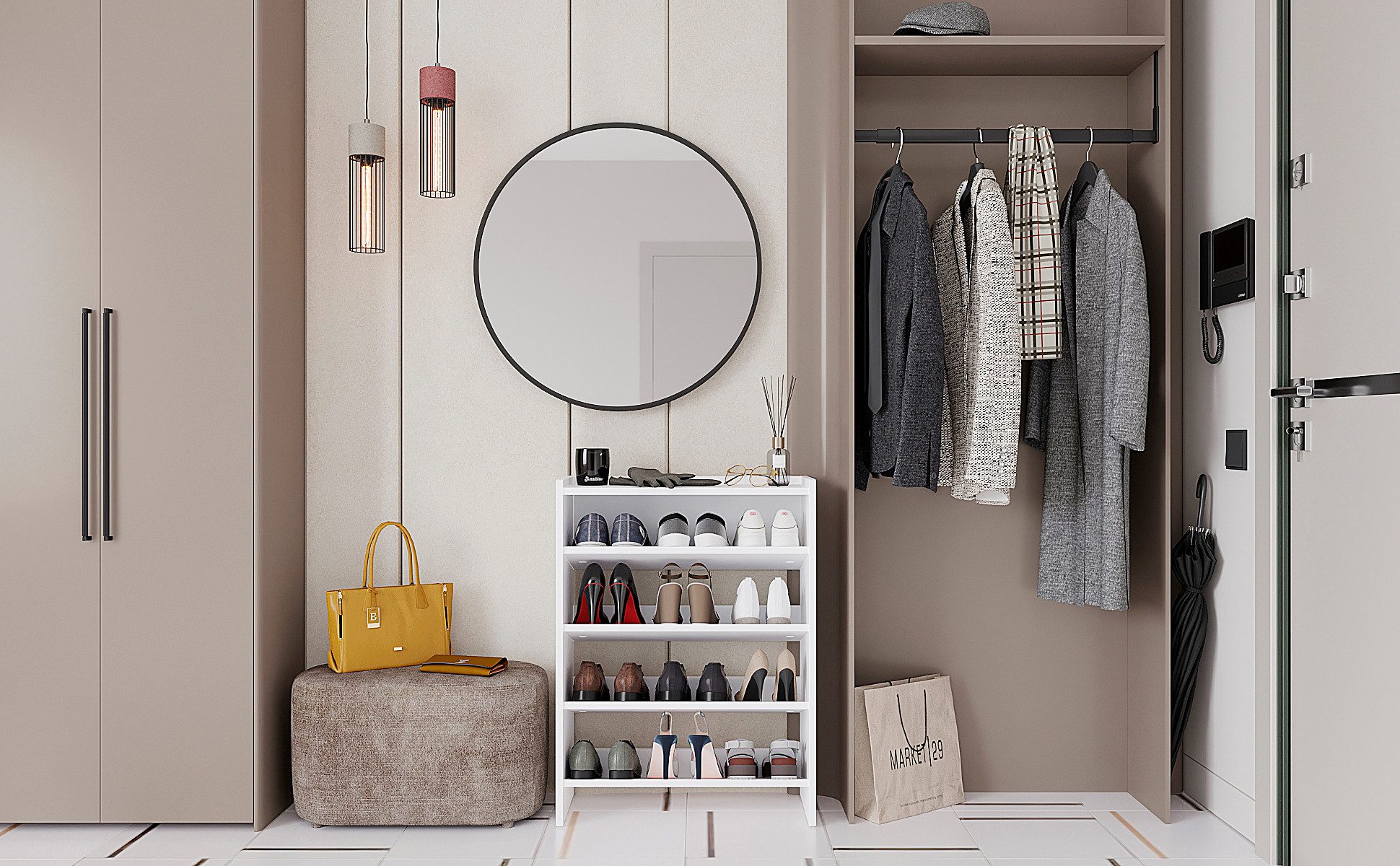 KOMTO Schuhregal Elexis 4 Schmal - Schuhablage Flur mit 4 Ebenen Offener Sc günstig online kaufen