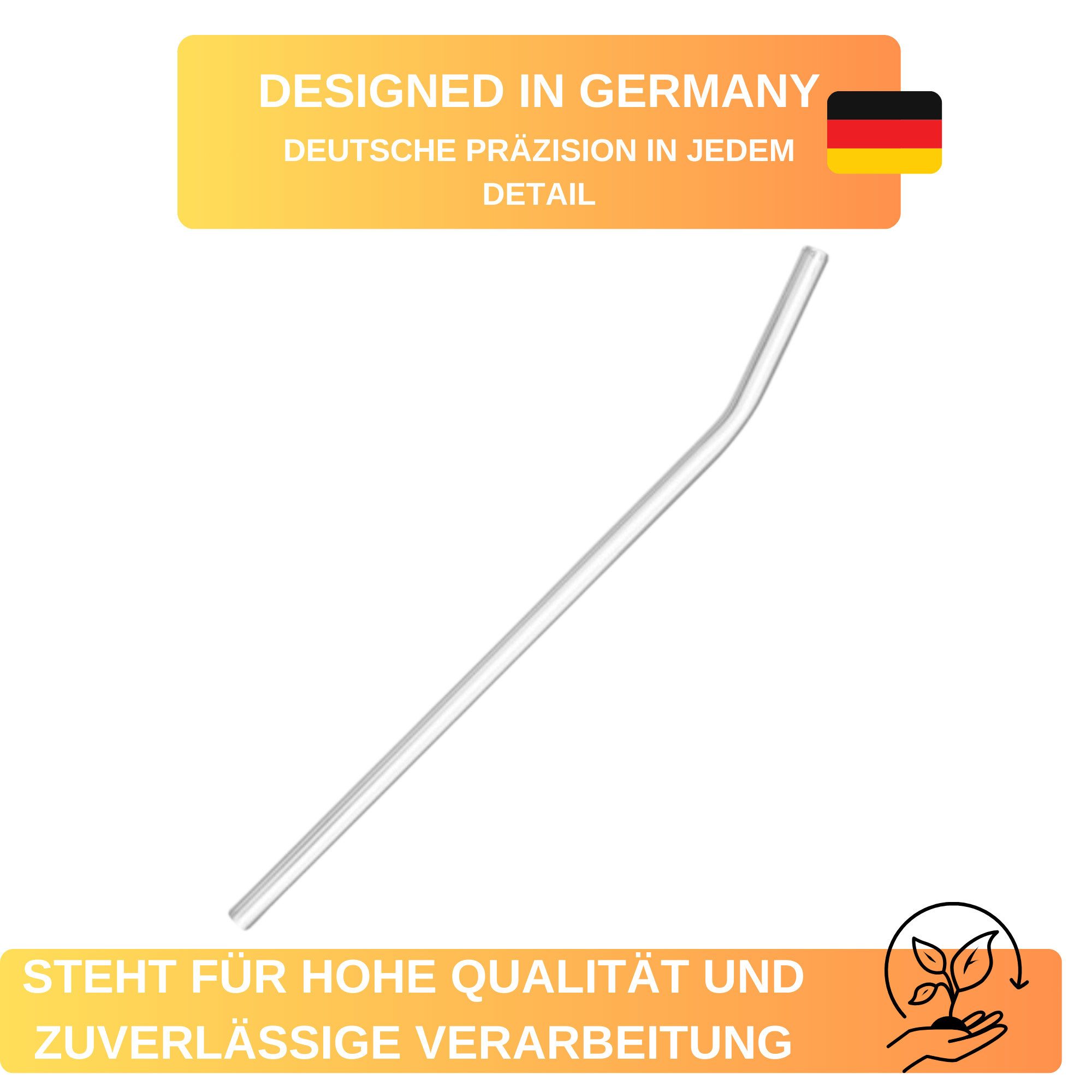 Thiru Trinkhalme - wiederverwendbar & umweltfreundlich - Reinigungsbürste inkl. (Sets), (6-tlg)