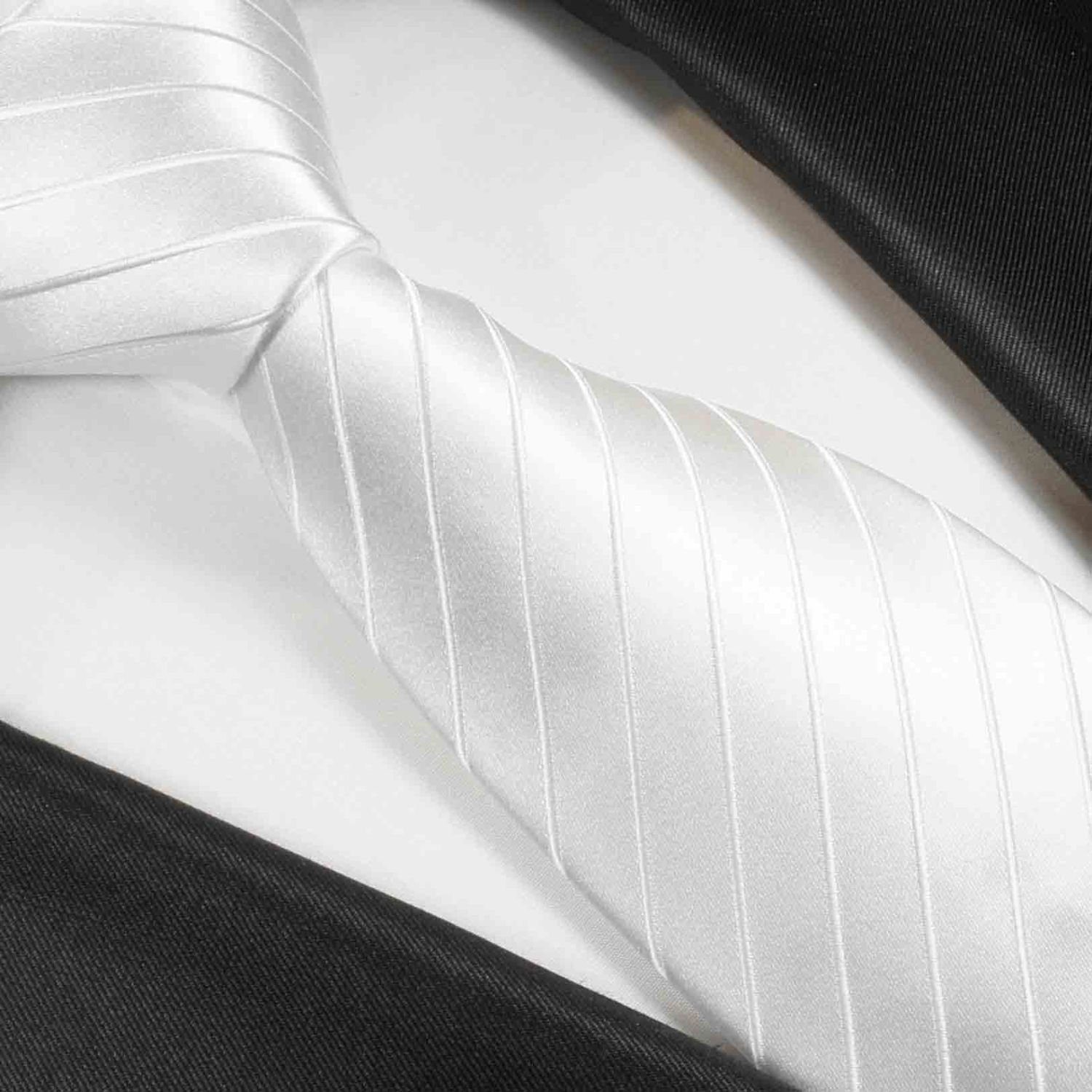Herren Krawatten Paul Malone Krawatte Designer Seidenkrawatte Herren Schlips modern uni gestreift 100% Seide Schmal (6cm), Extra