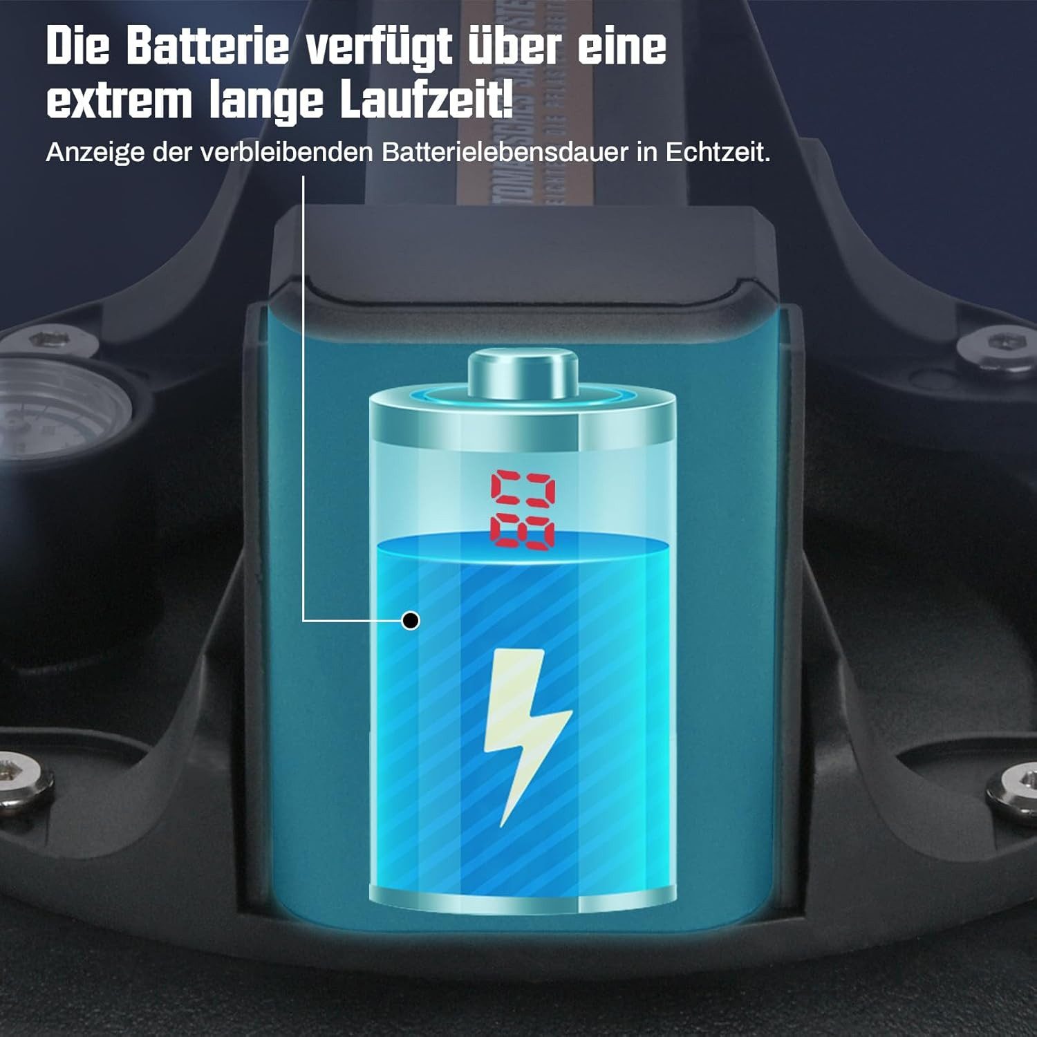 XERSEK Saugheber Elektrischer Glasheber inkl 2 Akku Saugnäpfe mit Manometer, max. 300,00 kg Traglast, 200mm Vakuum Saugnapf Fliesenheber mit Kasten, -], Glassauger Saughalter Plattenheber, für Laminat Fliesen Glas Marmor