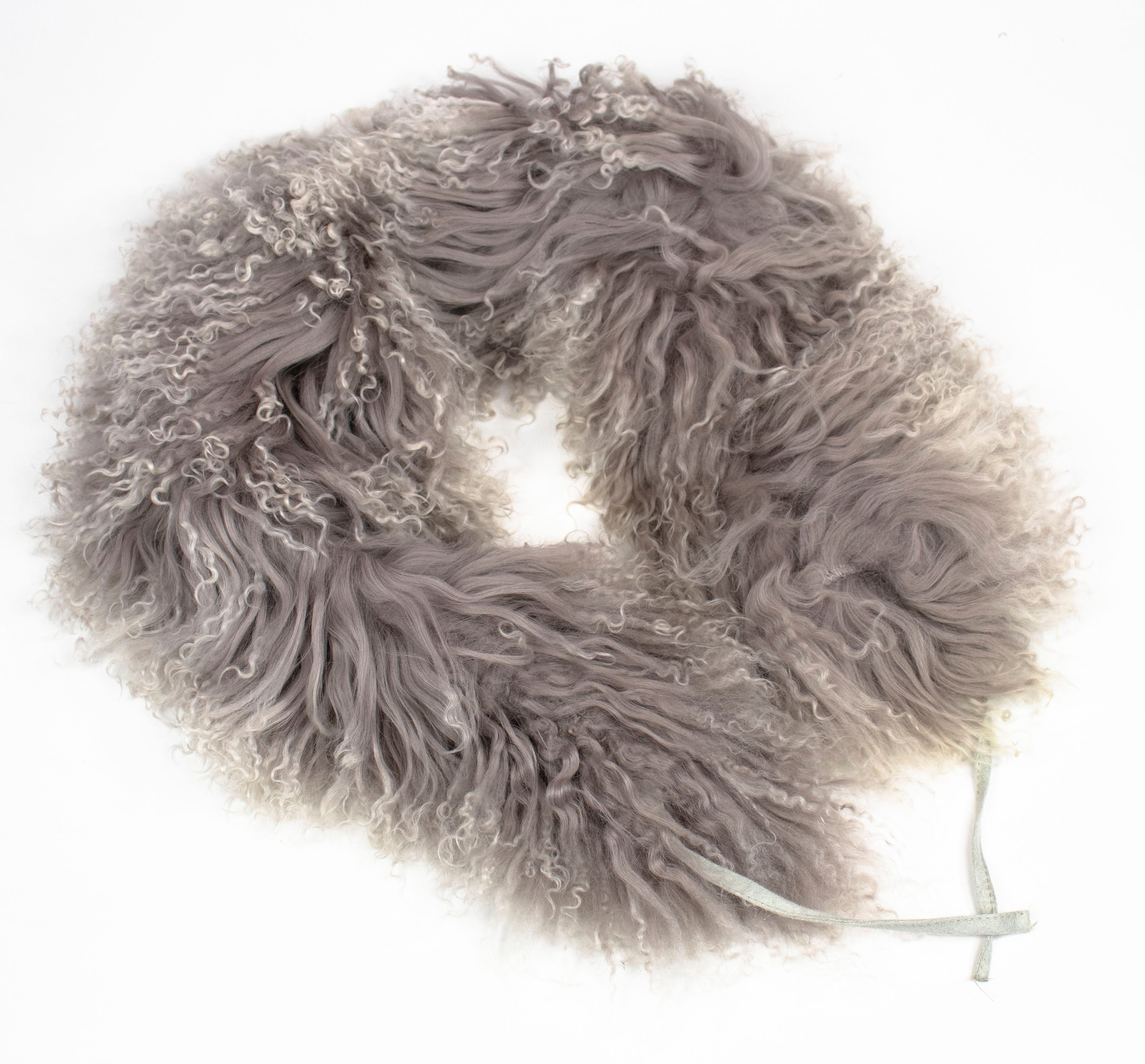 Reissner Lammfelle Schal Tibet Lammfell Kurz Schal BOA Kragen 75cm