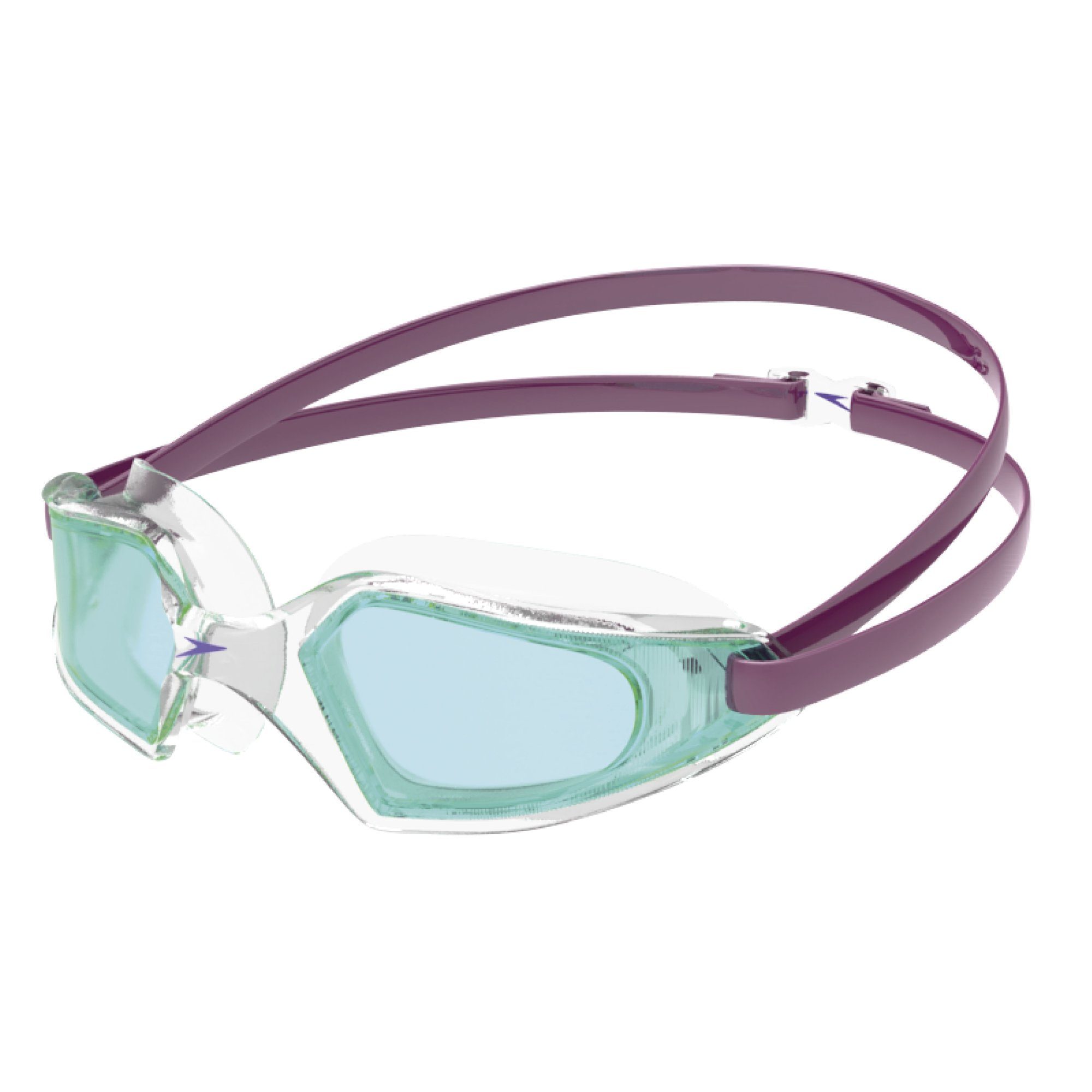 Speedo Schwimmbrille Speedo Hydropulse Junior Deep Plum/Clear/Light Blue, 100 % UV-Schutz