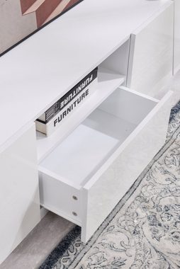 Sweiko Lowboard, TV-Schrank mit Schubladen und offenen Fächern, 170*42*37cm