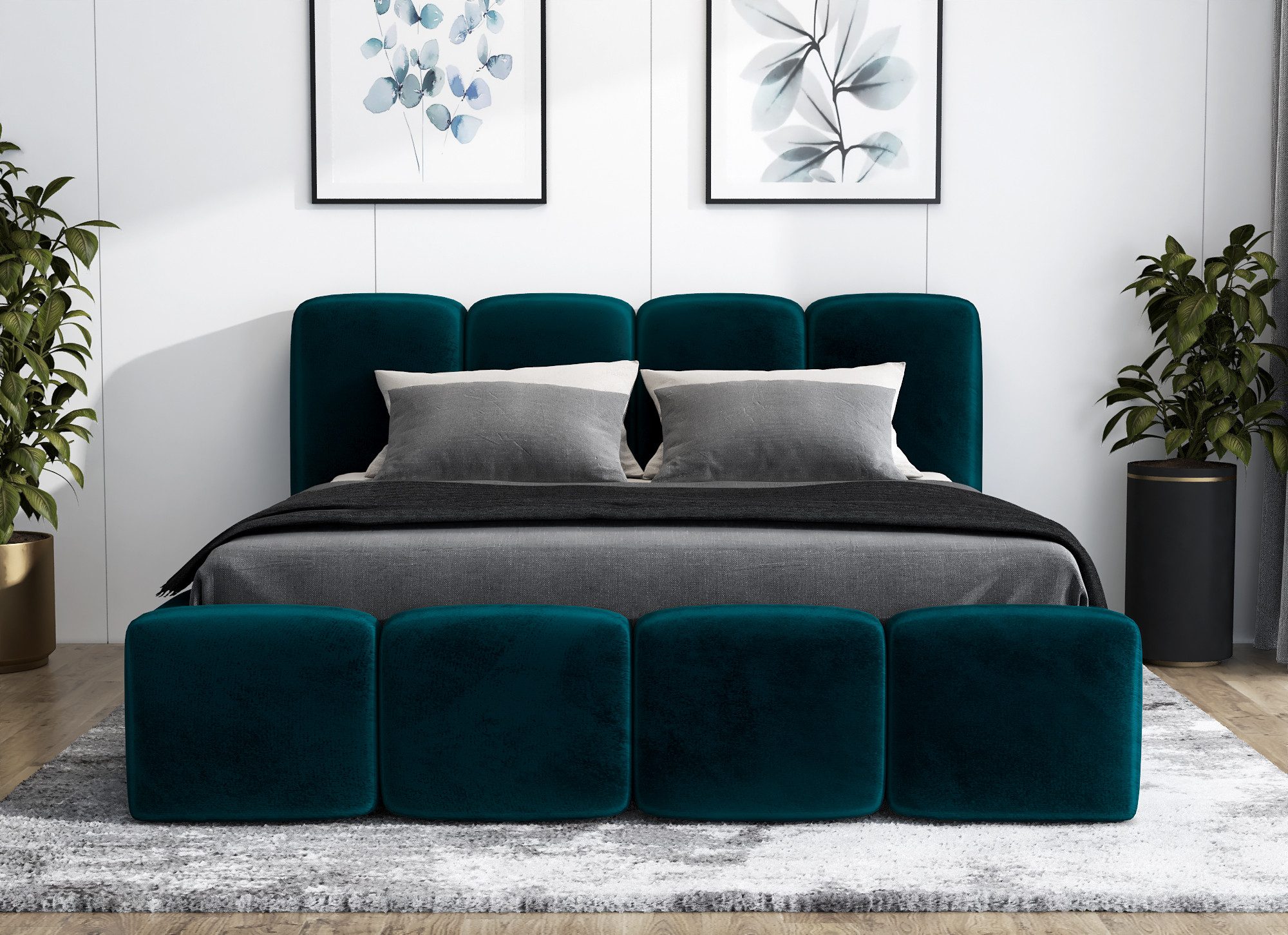 A&J MöbelLand GmbH Polsterbett DANA mit Matratze, Lattenrost und Bettkasten günstig online kaufen