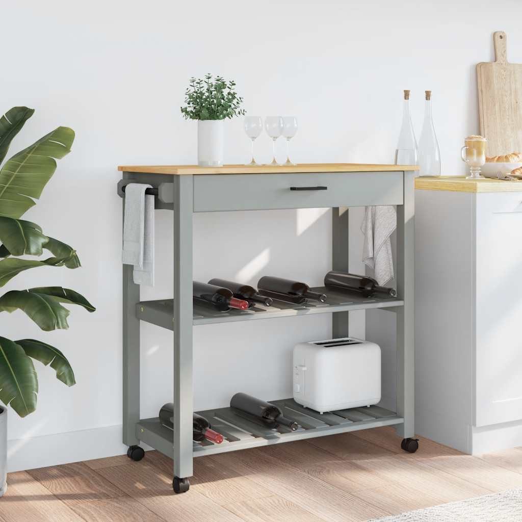 vidaXL Küchenwagen Küchenwagen MONZA 84x40x88,5 cm Massivholz Kiefer