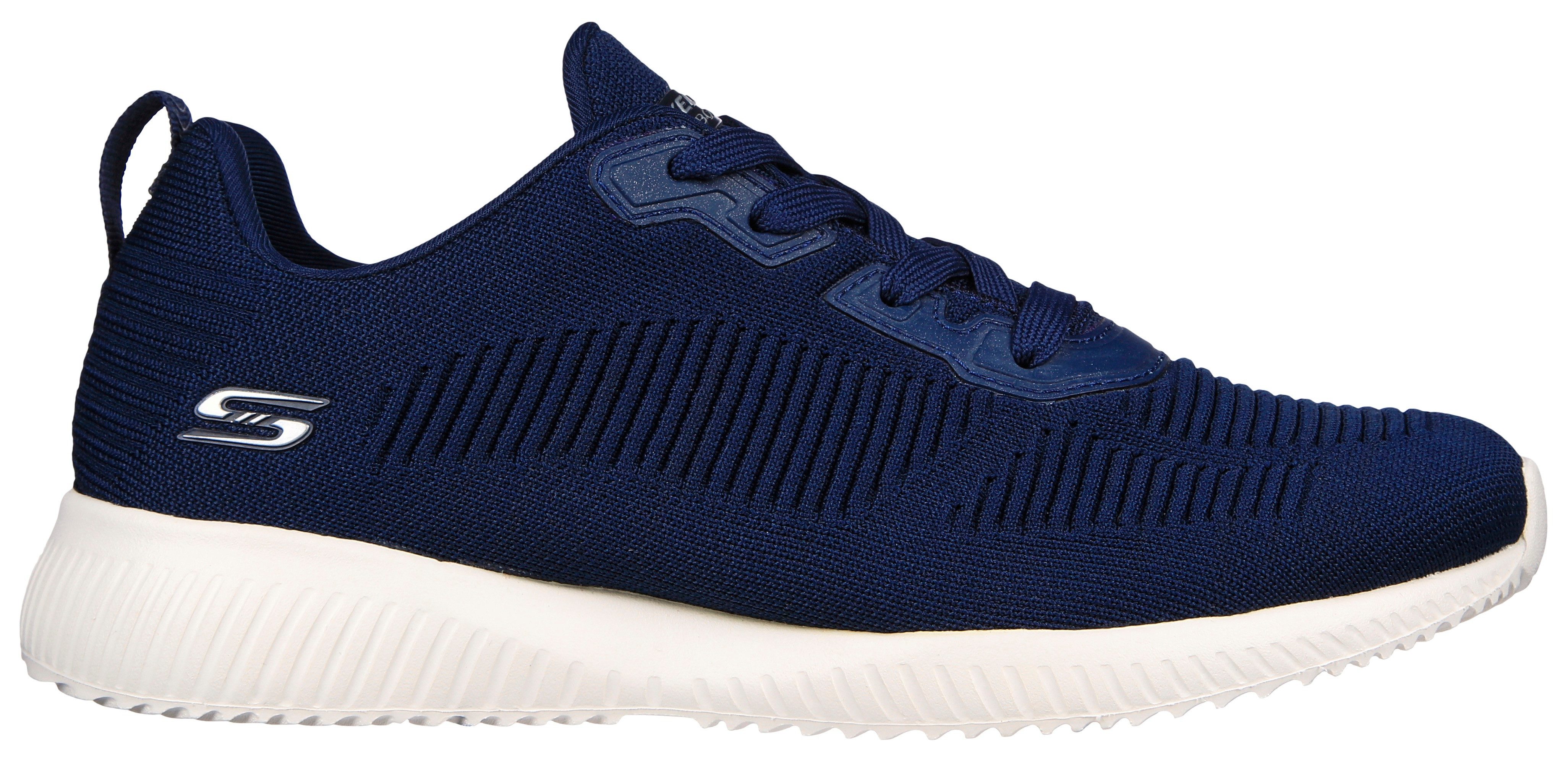 Skechers BOBS SQUAD - TOUGH TALK Sneaker Schnürschuh, Freizeitschuh, Trainingsschuh in Strick-Optik