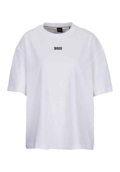 BOSS ORANGE T-Shirt C_Eboyfriend Premium Damenmode mit großem BOSS Logodruck