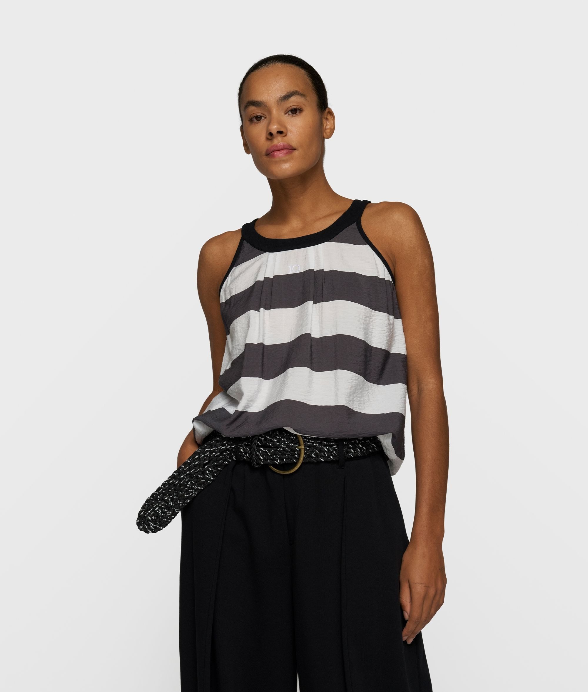 10DAYS T-Shirt halter top stripes