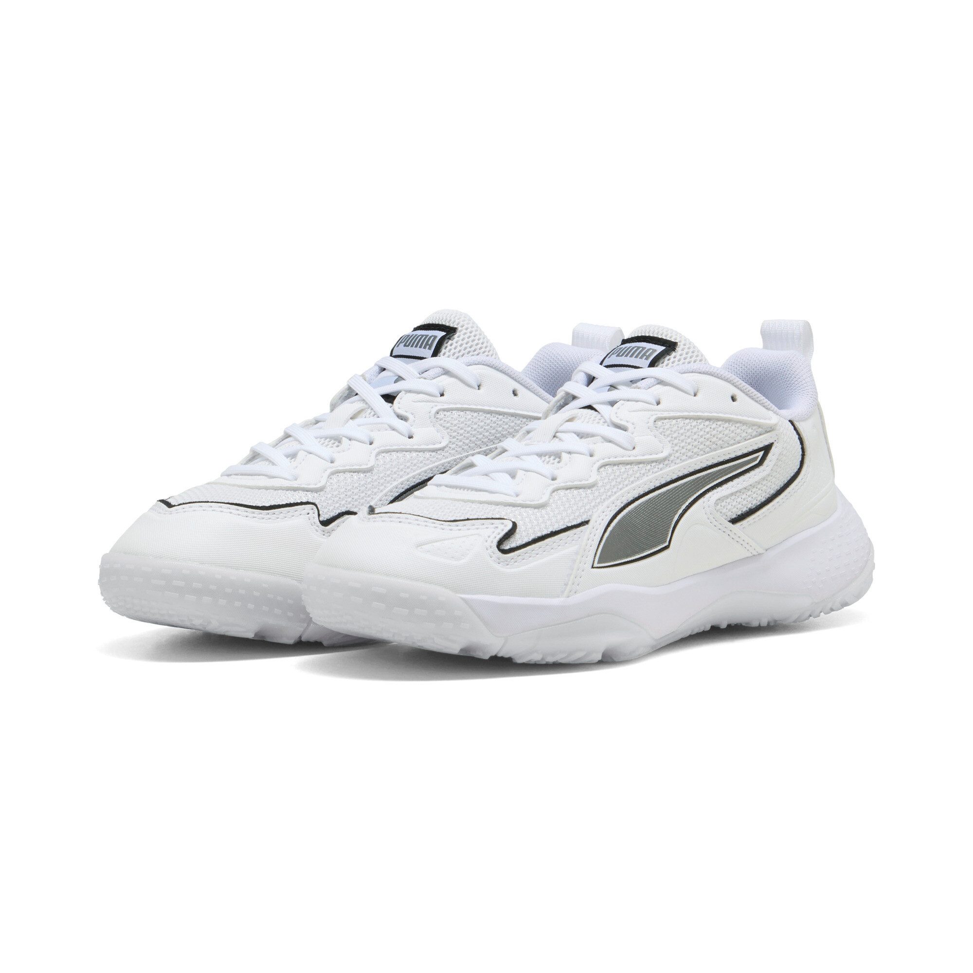 PUMA Solarflash 4 Jr PUMA White-Puma Aged Silver Indoorschuh