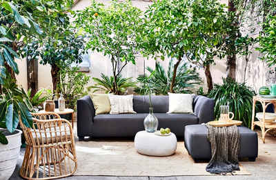 vtwonen Gartenlounge-Set Sofa Hollandia 3-Sitzer - Carbon, Unifarben, mit 2 Armlehnen
