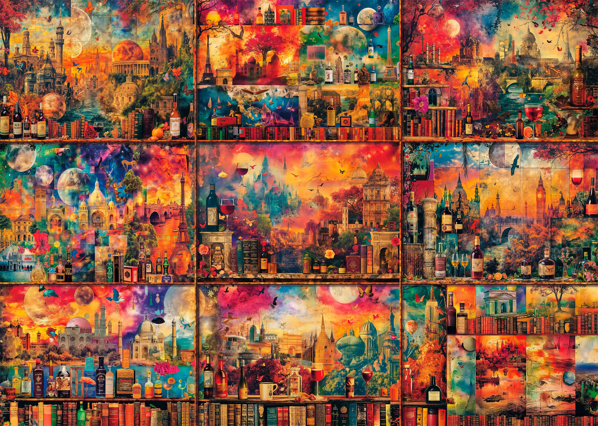 Schmidt Spiele Puzzle Genussvolle Auszeit, Auf Reisen mit Büchern und Wein, günstig online kaufen