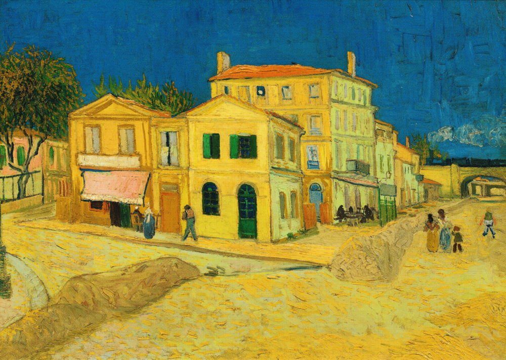Postkarte Kunstkarte Vincent van Gogh "Das gelbe Haus"