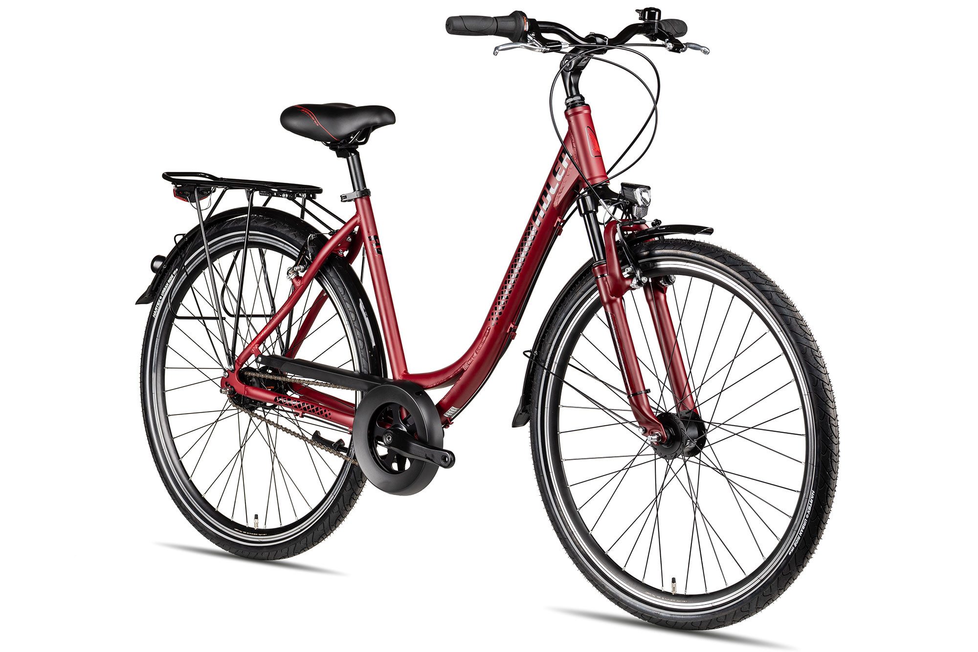 Adler Cityrad Adler Verona NEXUS Wave, 7 Gang Shimano Nexus 7 Rücktritt Schaltwerk, Nabenschaltung Rücktritt, Nabenschaltung Rücktritt rot/orange