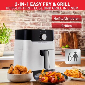 Tefal Heißluftfritteuse Easy Fry & Grill energiesparend, 1550,00 W, Fassungsvermögen 2-in-1 Technologie Extra Crisp-Technologie