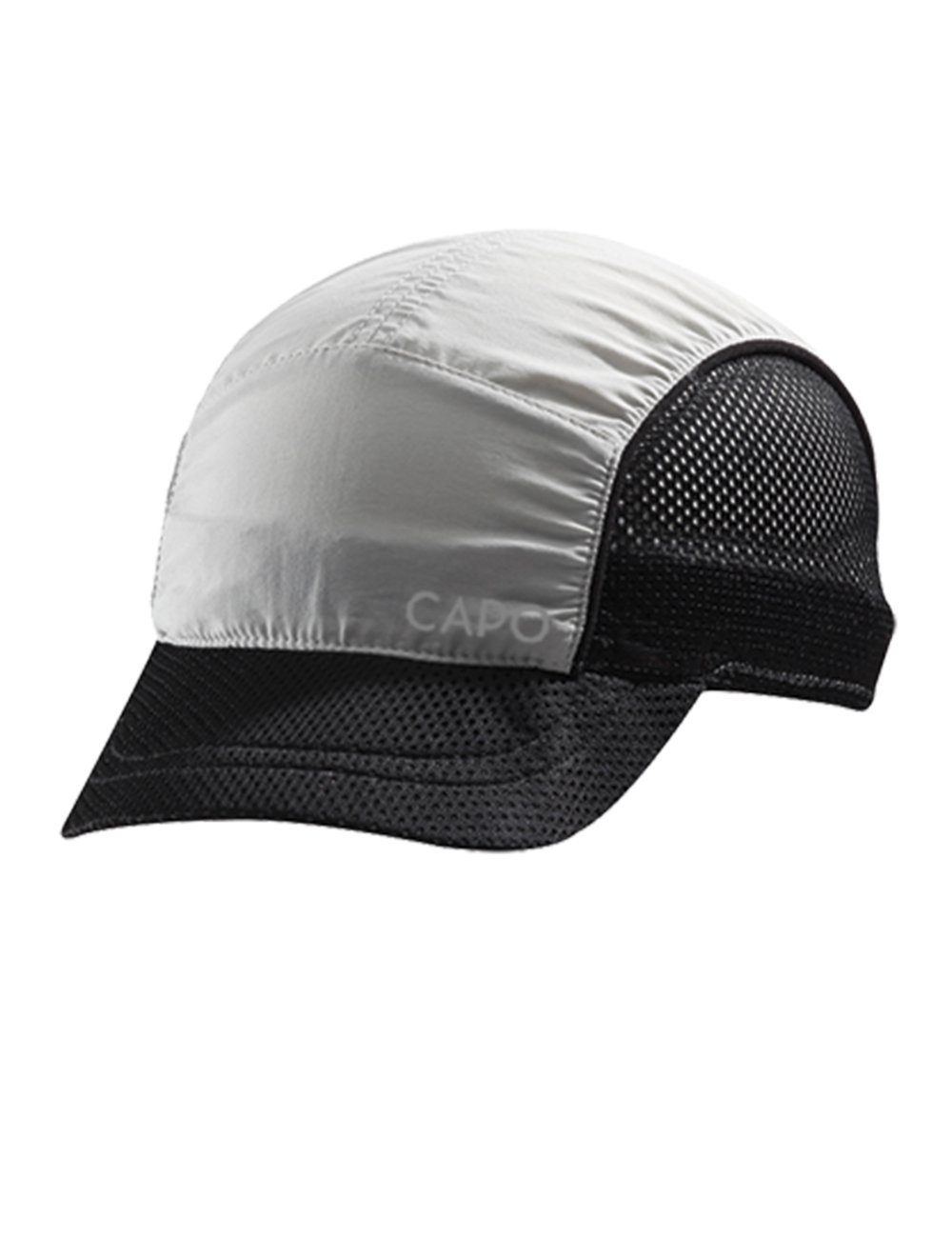 CAPO Baseball Cap Softcap, ultraleicht seitliche Netzeinsätze, Refle Made in Europe silver