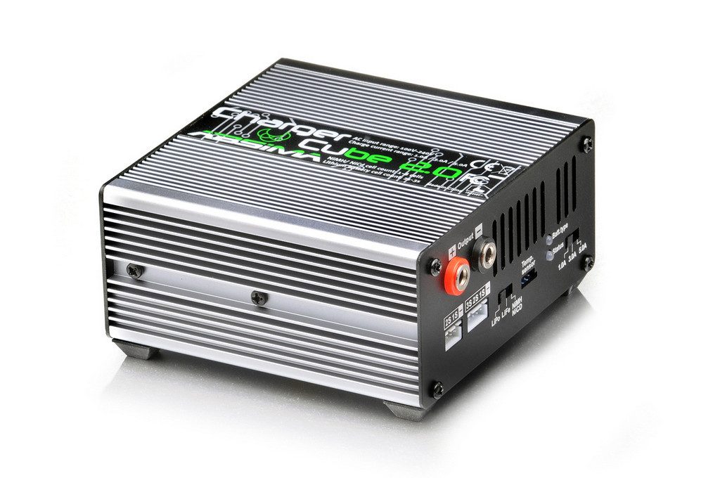 Absima CUBE 2.0 Modellbau-Ladegerät (5A - 50 Watt, für RC-Autos, RC-Boote, RC-Flugzeuge, mit Lithium-, NiMH-, NiCd-Akkus)