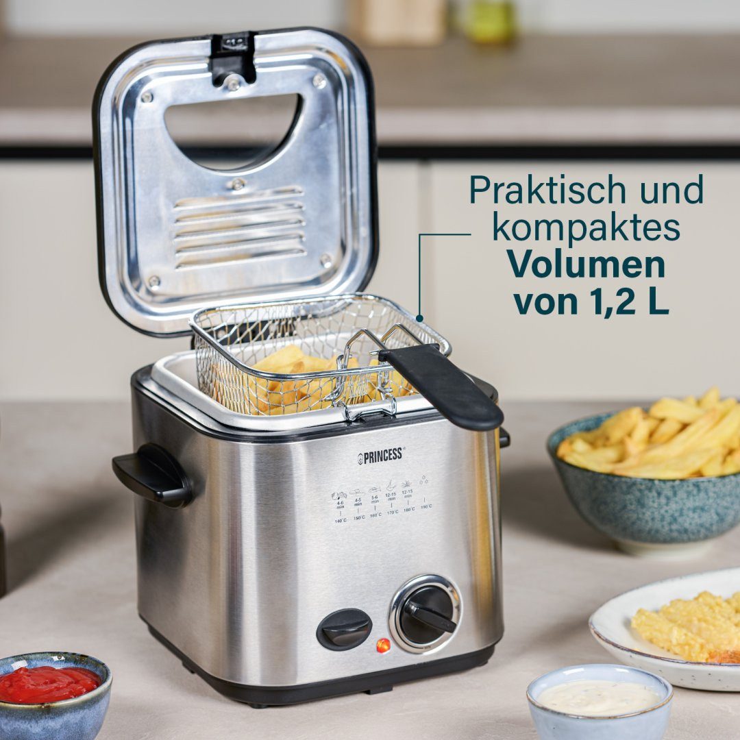PRINCESS Fritteuse 01.182611.01.001, 840 W, 1,2 L - Mit 6 Fonduegabeln – Bild 3 von 5
