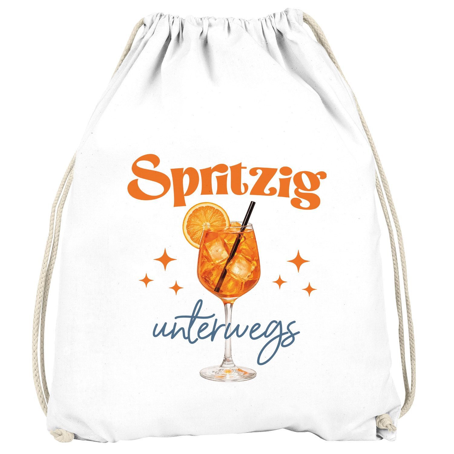Turnbeutel Turnbeutel Spruch Lustig - Spritzig unterwegs - Gruppenoutfit Gadget