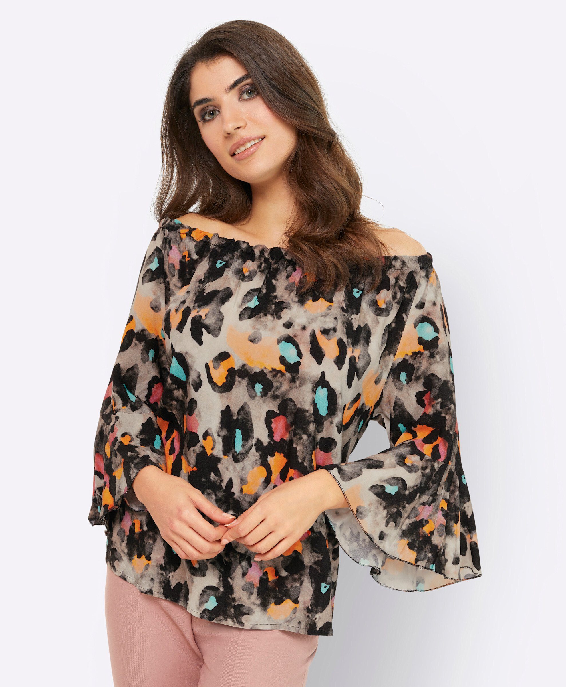 Klassische Bluse Druckbluse