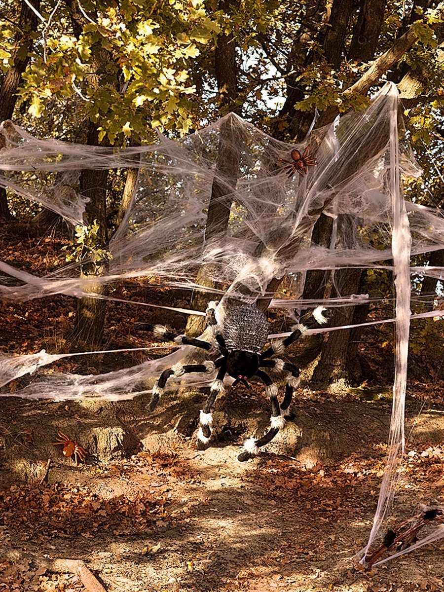 100 Dekospinnen Boland mit Hängedekoration Weiße g, kleinen Spinnweben Spinnennetz Ergiebiges