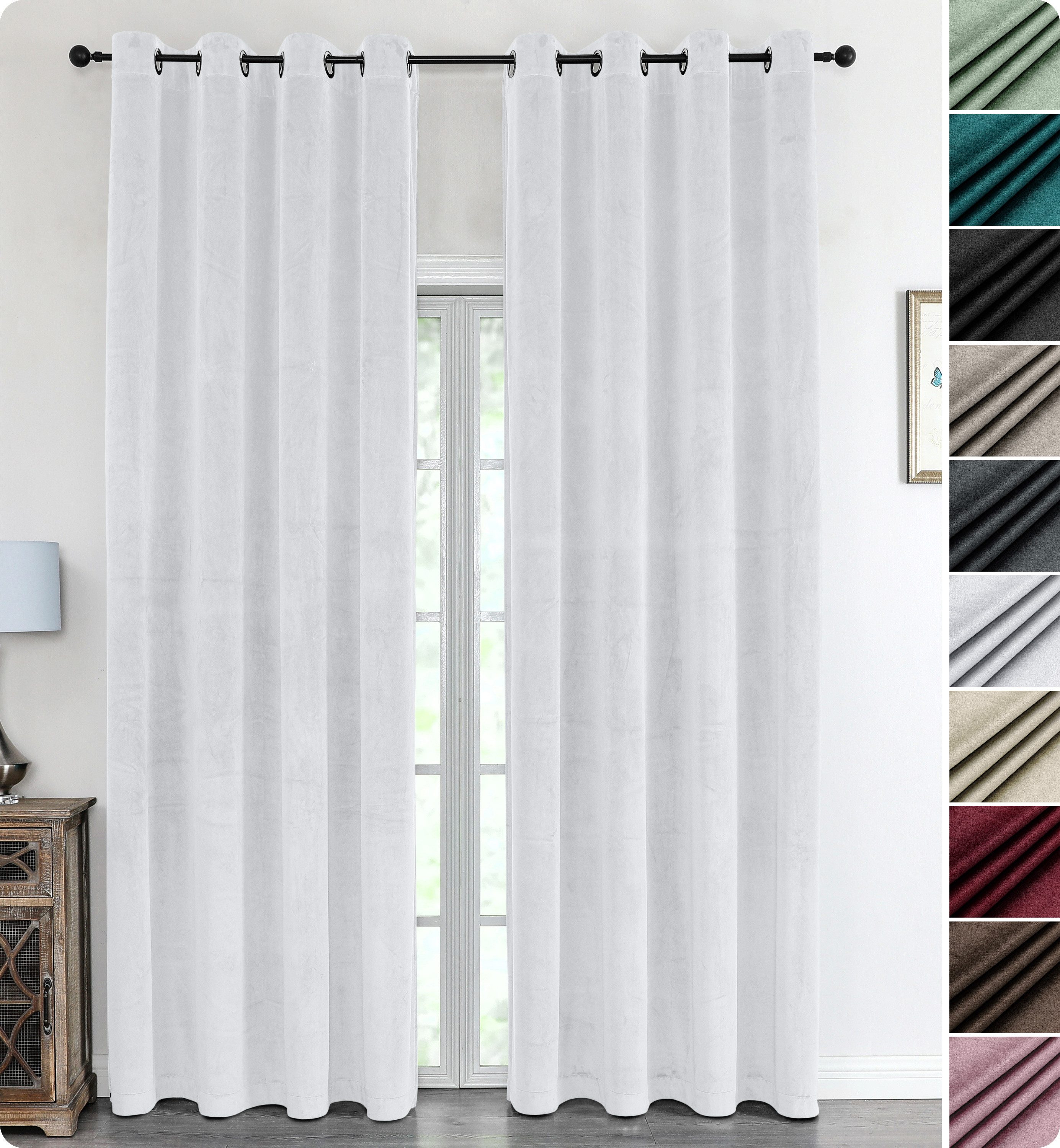 Beautex Verdunkelungsvorhang Samt Vorhang Ösen Gardine Velvet blickdicht ab günstig online kaufen